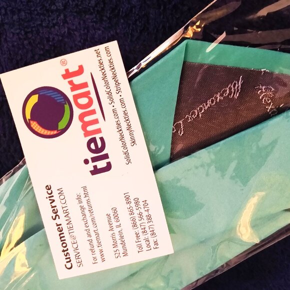 Men's Necktie - aqua blue - Picture 1 of 3